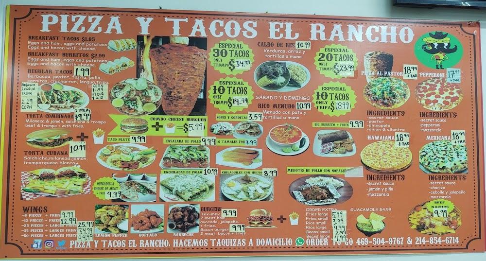 Pizza Y Tacos El Rancho Menu image 1